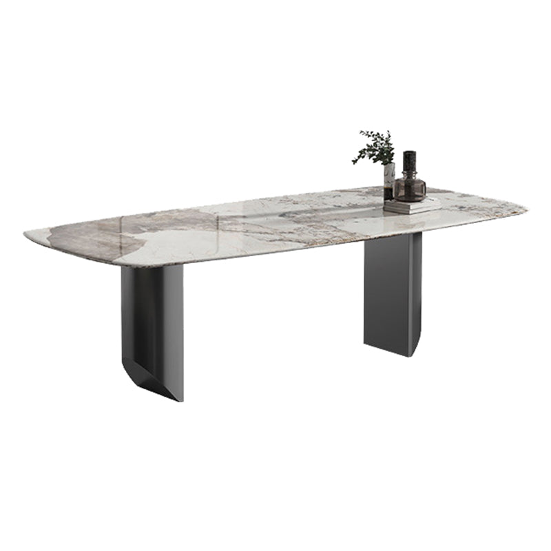 Modern Sintered Stone Top Dining Set Rectangle 1/2/5/6/7 Pieces Dining Room Table Set