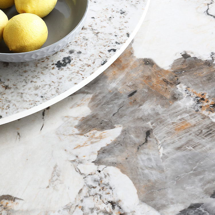 Round Dining Table Set 1/4/5/7 Pieces Solid Wood Pedestal Dining Table and Chairs