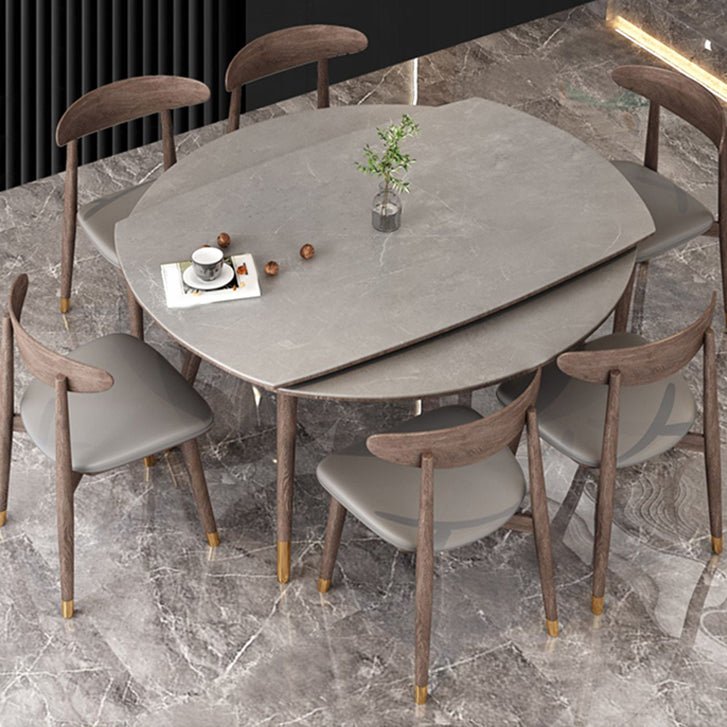 Modern Dining Set 1/4/7 Pieces Folding Dining Table with Open Back Dining Side Chairs