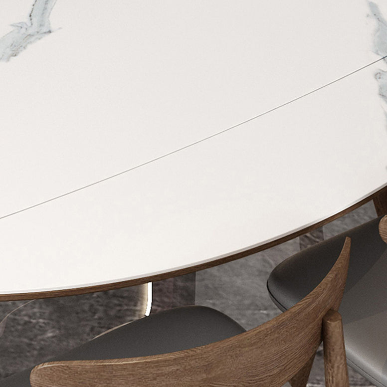 Modern Dining Set 1/4/7 Pieces Folding Dining Table with Open Back Dining Side Chairs