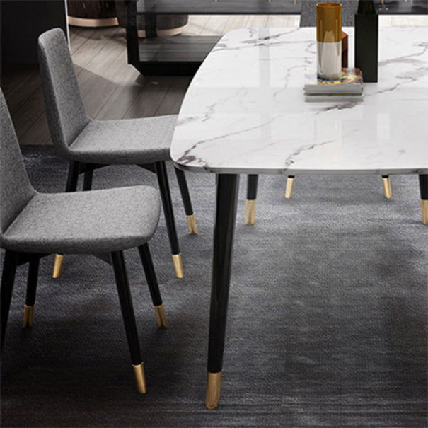 Glam Style Sintered Stone Dining Set Rectangle 1/2/4/6/7 Pieces Dining Set