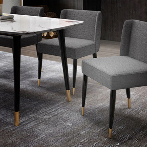 Glam Style Sintered Stone Dining Set Rectangle 1/2/4/6/7 Pieces Dining Set