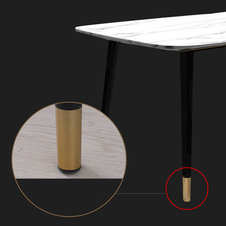 Glam Style Sintered Stone Dining Set Rectangle 1/2/4/6/7 Pieces Dining Set