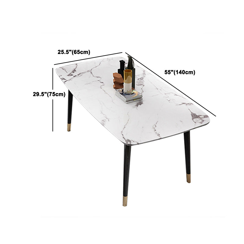 Glam Style Sintered Stone Dining Set Rectangle 1/2/4/6/7 Pieces Dining Set