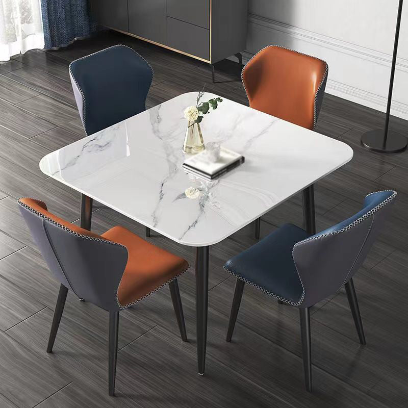 Sintered Stone Dining Table Modern Kitchen Furniture with 4 Metal Legs