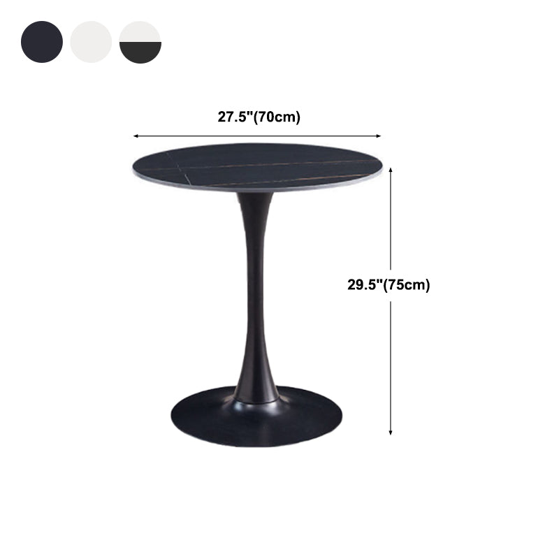 Round Dining Table Contemporary Style Stone Dining Site Table with Tulip Base