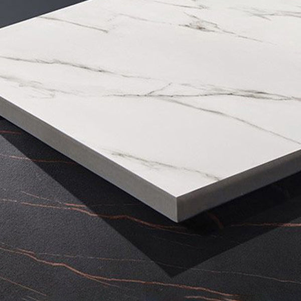 Traditional Luxury Stone Dining Table Rectangle Tripod Base Dining Table