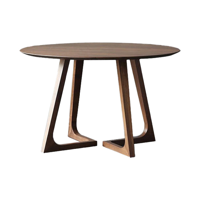 Round Dining Table Modern Style Pine Solid Wood Dining Site Table