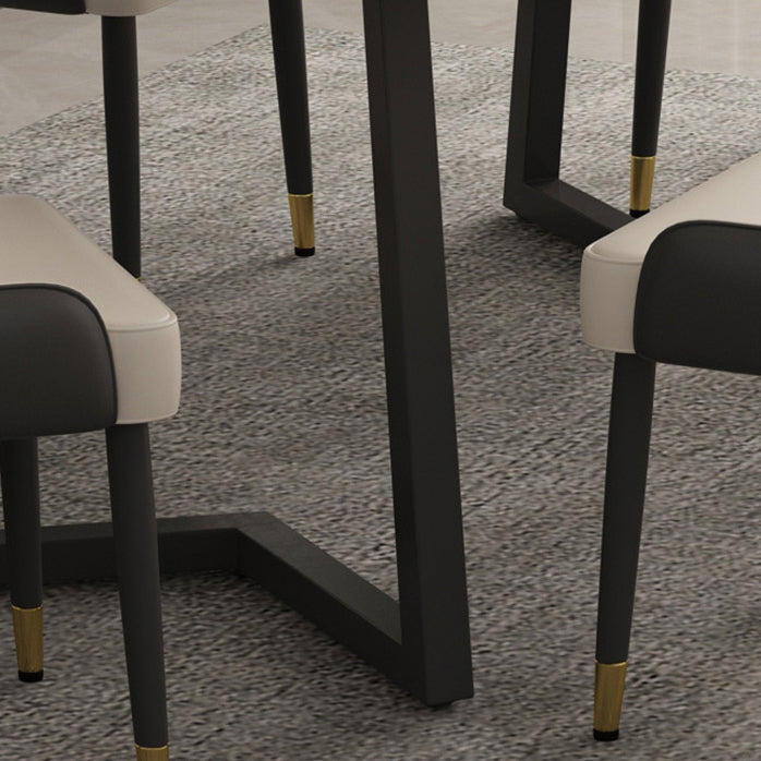 Industrial Style Dining Table Sintered Stone Rectangle Table for Home