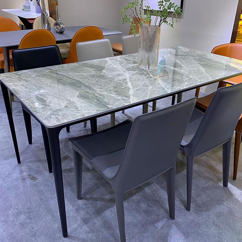 Contemporary Style Dining Chairs Armless Chair with Metal Legs for Kitchen