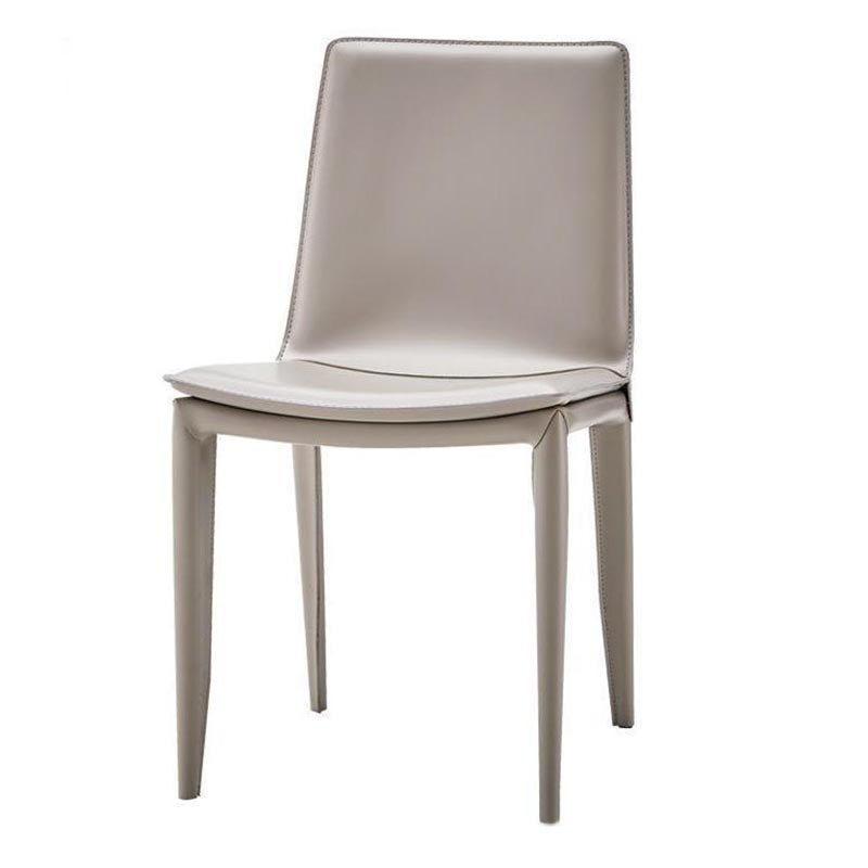 Contemporary Style Dining Chairs Armless Chair with Metal Legs for Kitchen