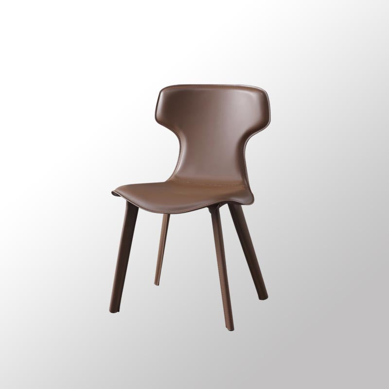 Contemporary Chairs Armless Dining Chair with Metal Legs for Kitchen
