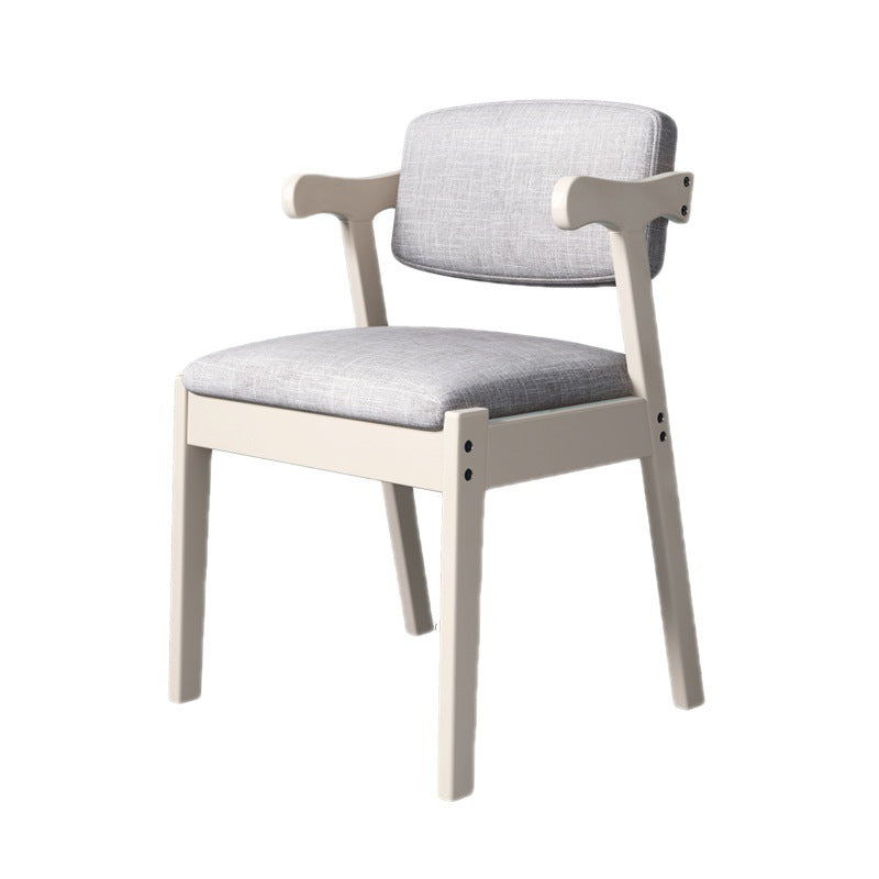 Modern Wood Dining Chair Open Back Dining Side Furniture in Matte Finish for Home