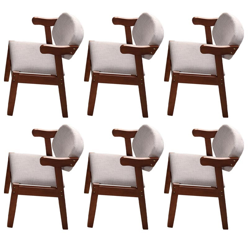 Modern Wood Dining Chair Open Back Dining Side Furniture in Matte Finish for Home