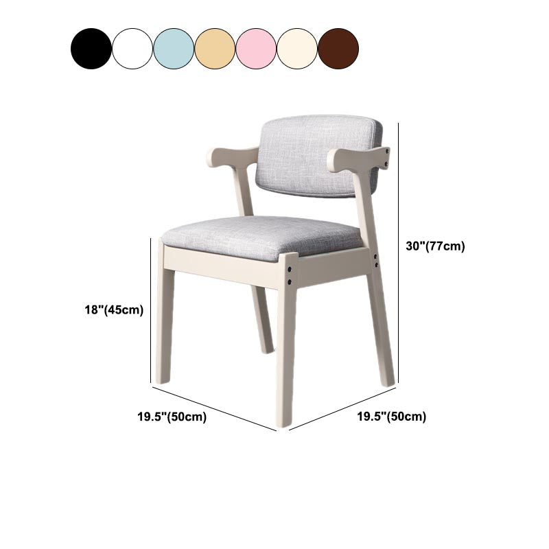 Modern Wood Dining Chair Open Back Dining Side Furniture in Matte Finish for Home