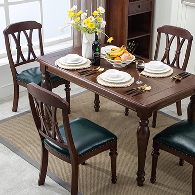 Contemporary Wood Dining Chair Cross Back Side Chair in Matte Finish for Indoor