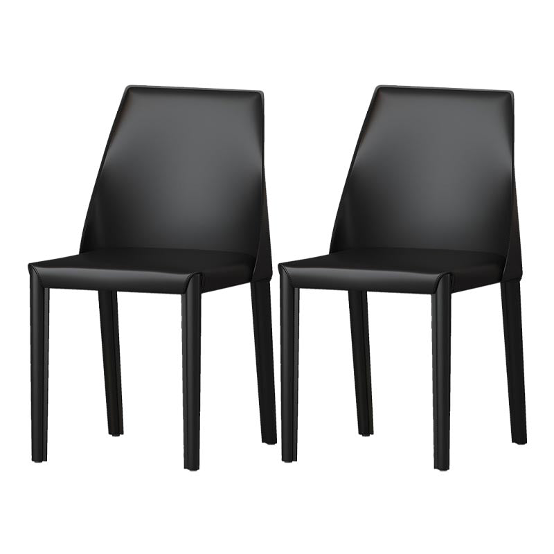 Modern Kitchen Leather Dining Chair Parsons Chair in Matte Finish for Home