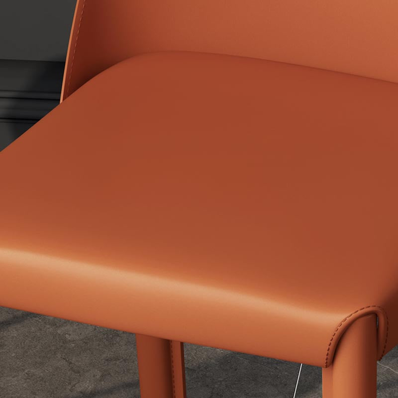 Modern Kitchen Leather Dining Chair Parsons Chair in Matte Finish for Home