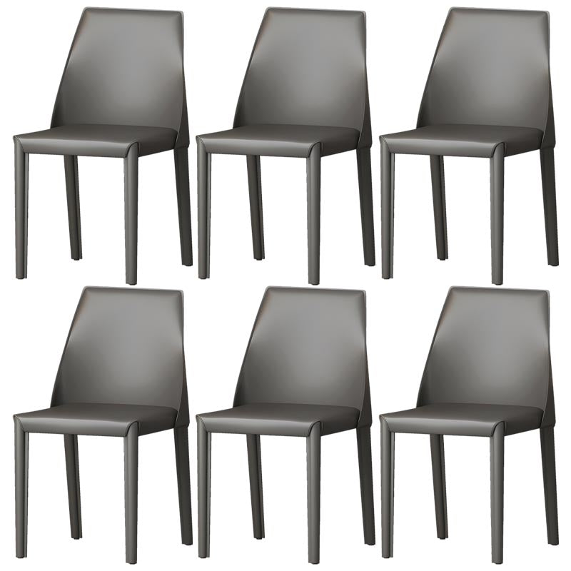 Modern Kitchen Leather Dining Chair Parsons Chair in Matte Finish for Home