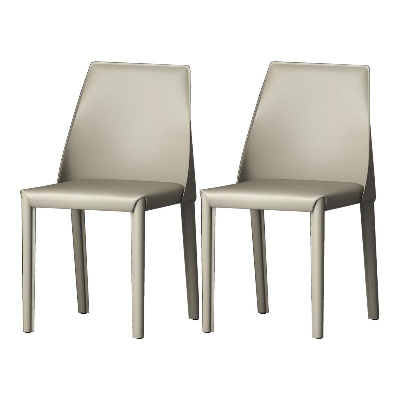 Modern Kitchen Leather Dining Chair Parsons Chair in Matte Finish for Home
