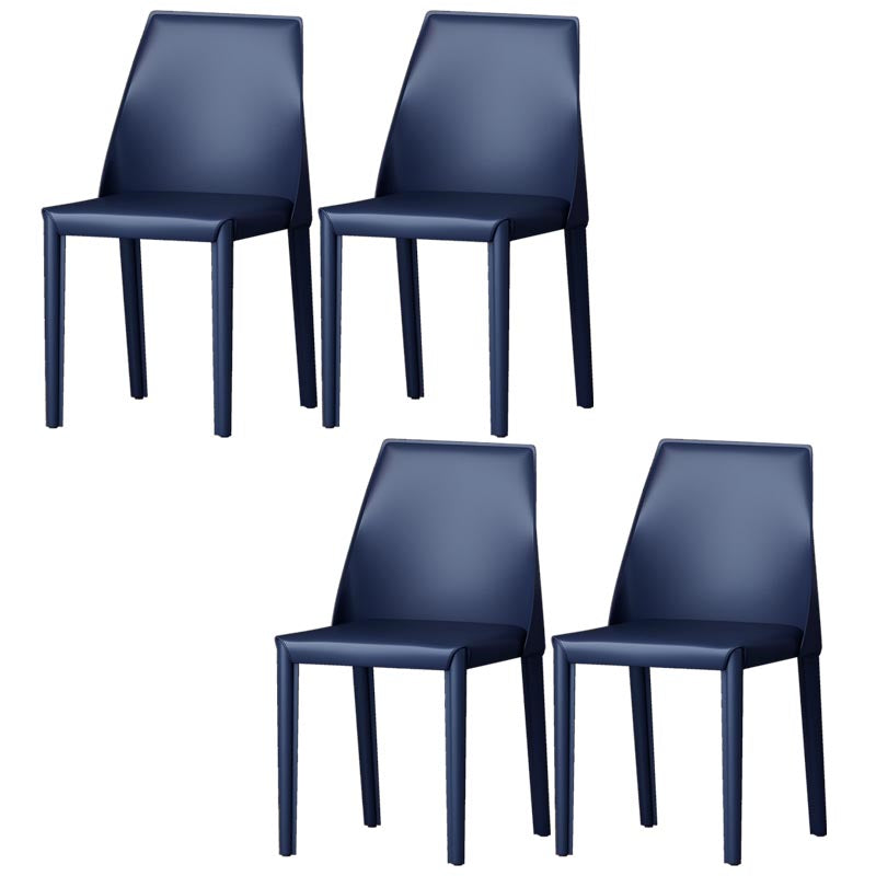 Modern Kitchen Leather Dining Chair Parsons Chair in Matte Finish for Home