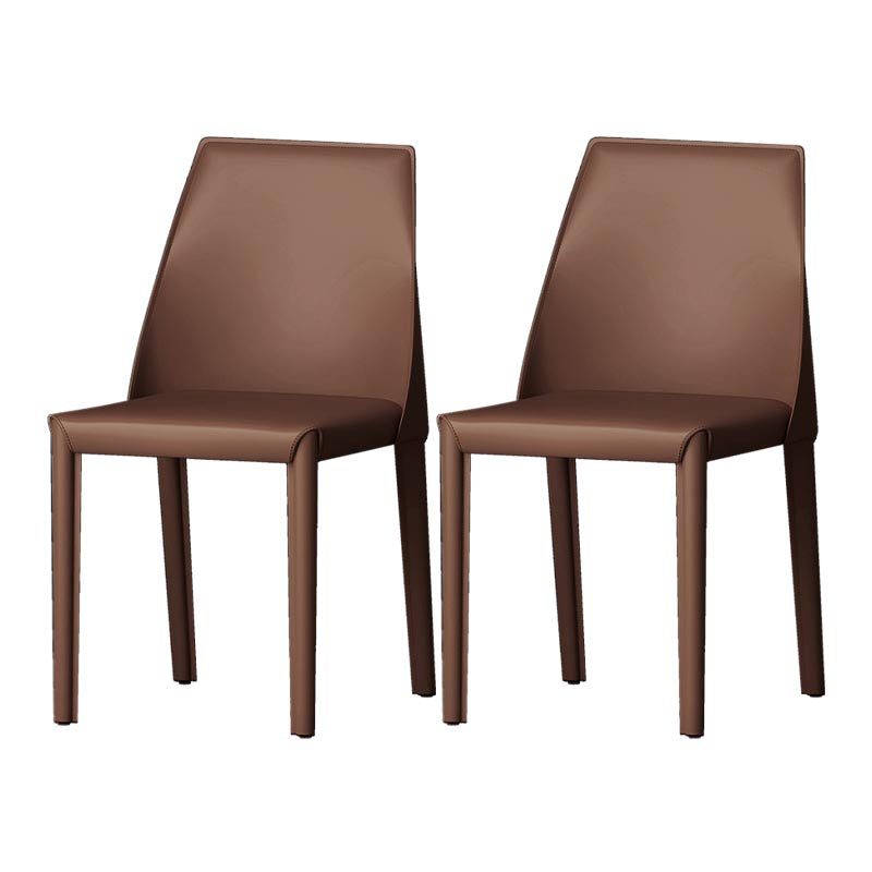 Modern Kitchen Leather Dining Chair Parsons Chair in Matte Finish for Home