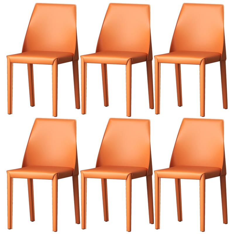 Modern Kitchen Leather Dining Chair Parsons Chair in Matte Finish for Home