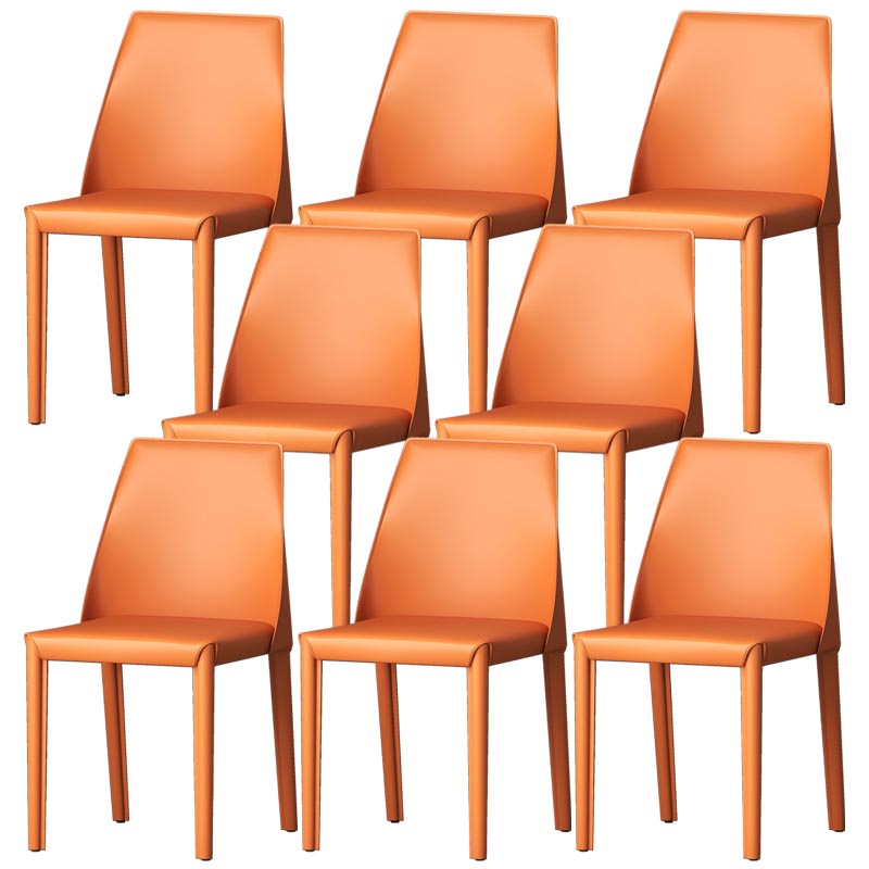 Modern Kitchen Leather Dining Chair Parsons Chair in Matte Finish for Home