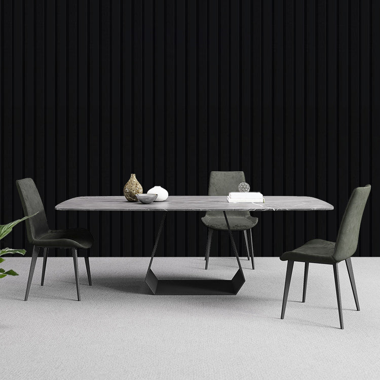 Modern Sintered Stone Dining Set Rectangle 1/4/5/7 Pieces Dining Area Table Set