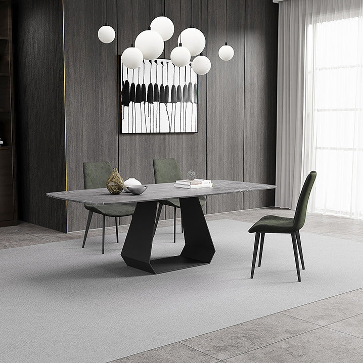 Modern Sintered Stone Dining Set Rectangle 1/4/5/7 Pieces Dining Area Table Set