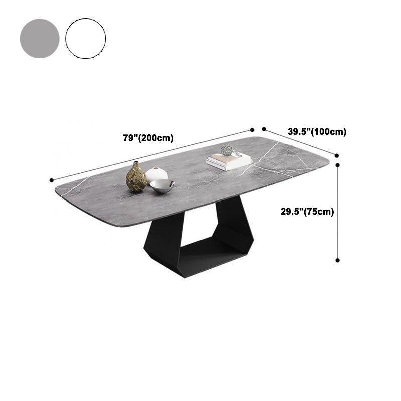 Modern Sintered Stone Dining Set Rectangle 1/4/5/7 Pieces Dining Area Table Set