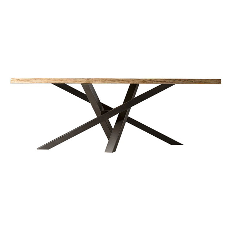 Industrial Dinning Table with Pine Rectangle Dining Table for Kitchen