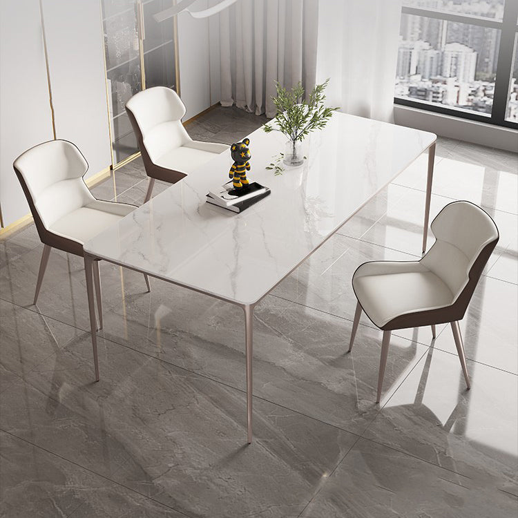 Modern Sintered Stone Top Dining Set Rectangle 1/2/4/5/6 Pieces Dining Room Table Set