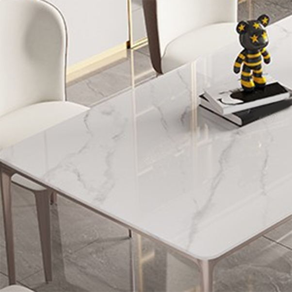 Modern Sintered Stone Top Dining Set Rectangle 1/2/4/5/6 Pieces Dining Room Table Set
