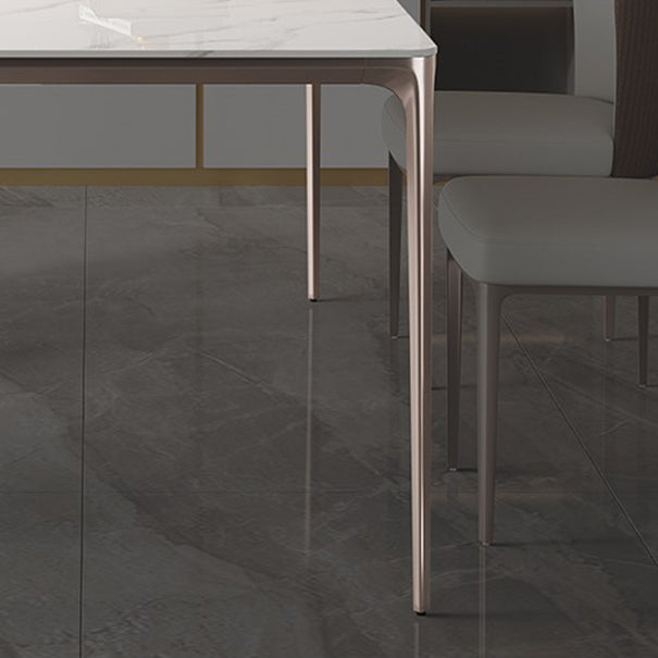 Modern Sintered Stone Top Dining Set Rectangle 1/2/4/5/6 Pieces Dining Room Table Set