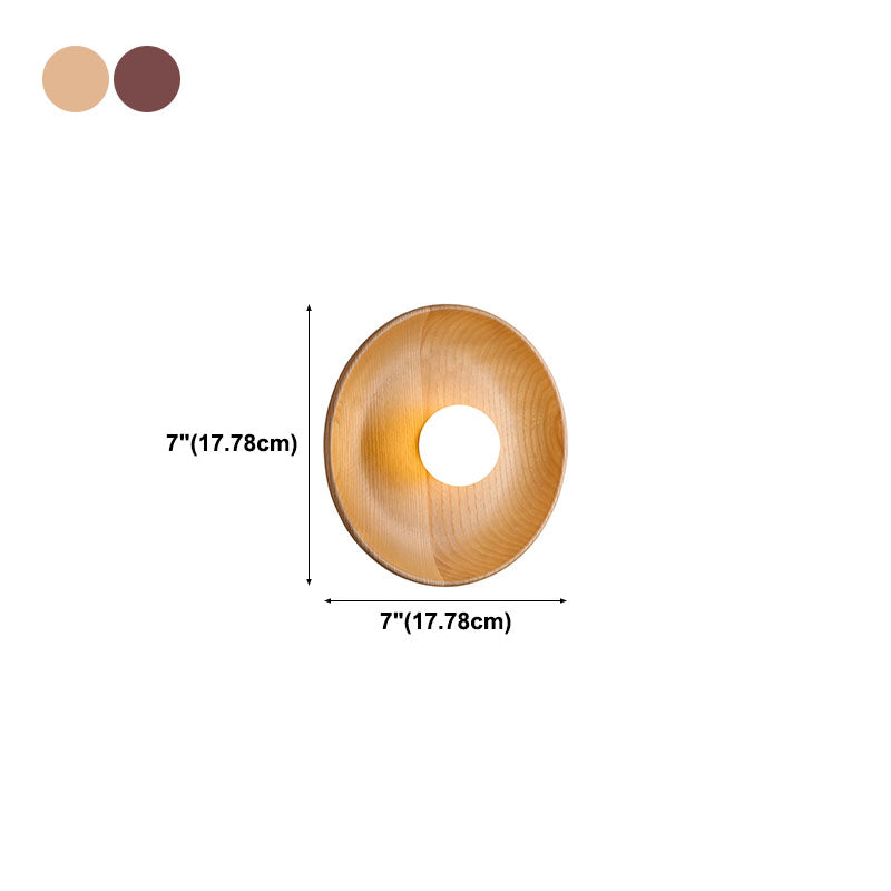 Modern Simplicity Wall Sconce Wooden 1-Light Wall Light for Interior Spaces