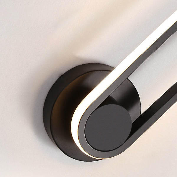 Modern Minimalist LED Wall Sconce Linear Rotatable Wall Light with Acrylic Shade