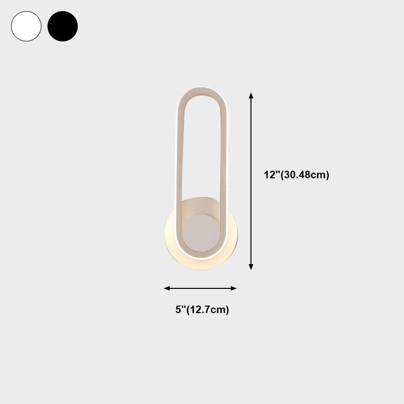 Modern Minimalist LED Wall Sconce Linear Rotatable Wall Light with Acrylic Shade