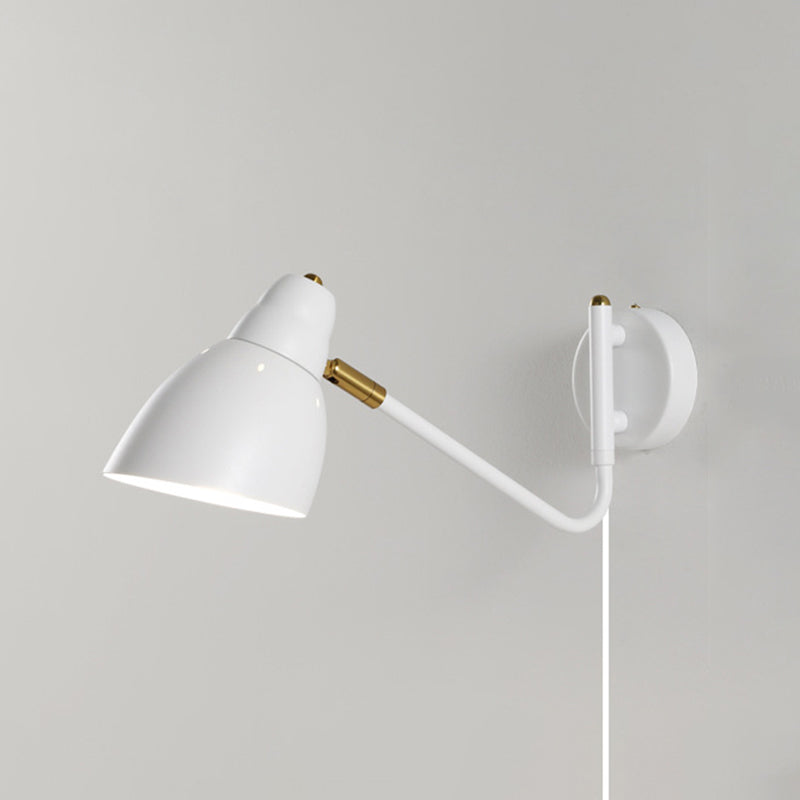 Black / White / Gold 1 - Light Wall Light Adjustable Metal Wall Armed Sconce