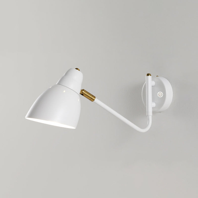 Black / White / Gold 1 - Light Wall Light Adjustable Metal Wall Armed Sconce