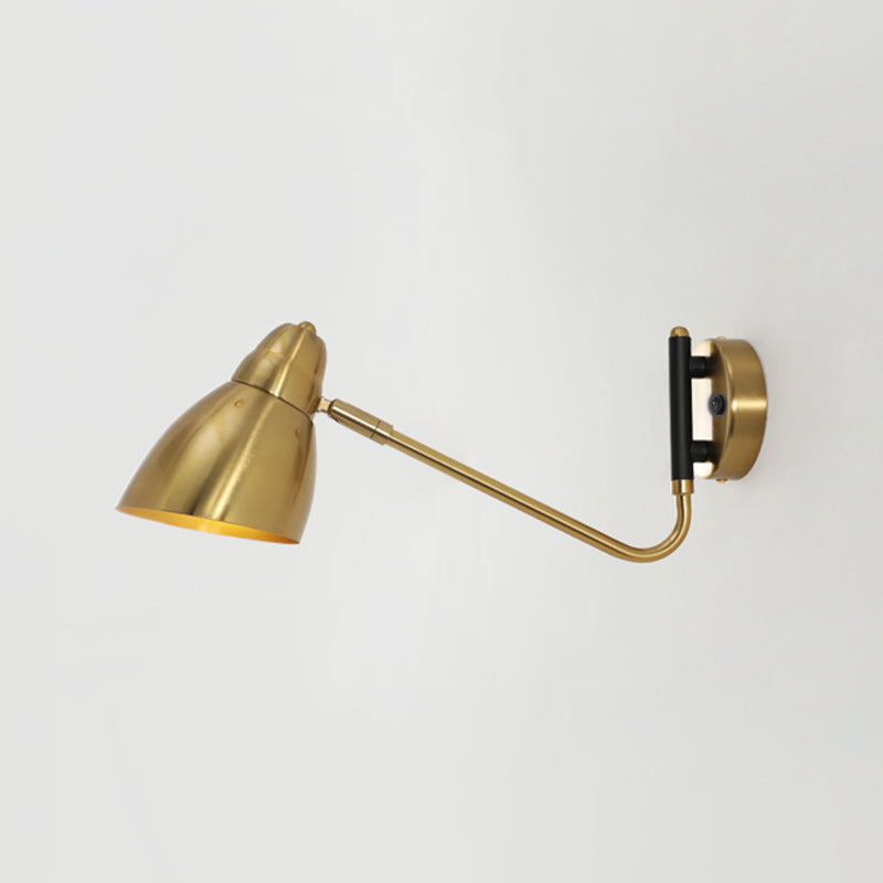 Black / White / Gold 1 - Light Wall Light Adjustable Metal Wall Armed Sconce