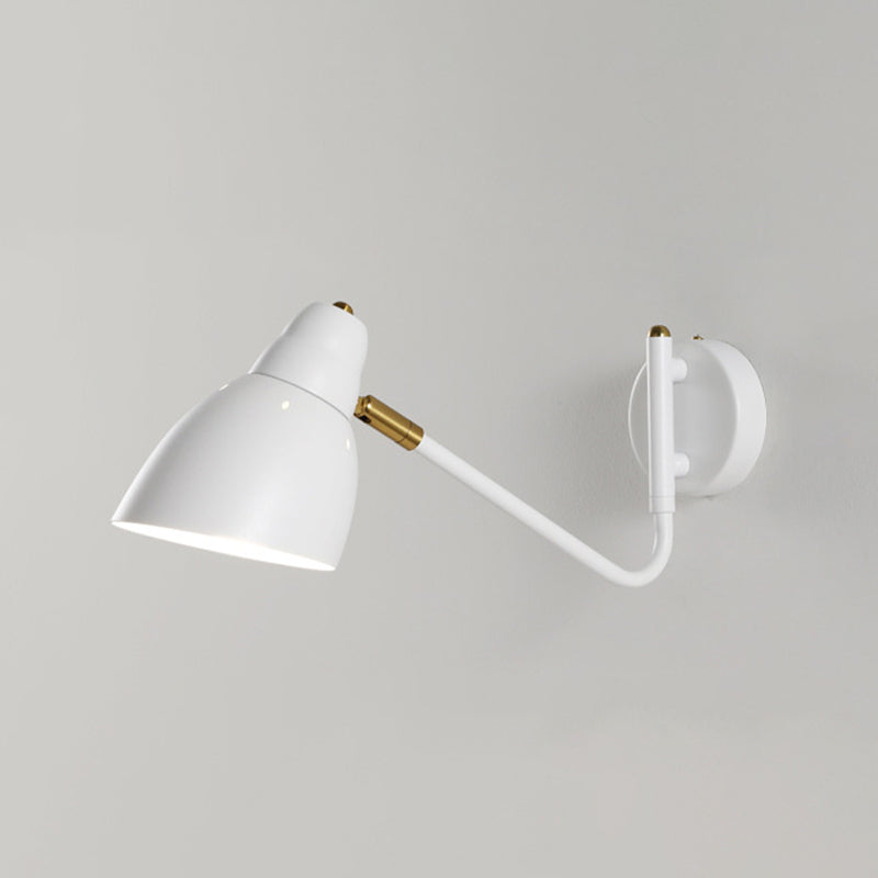 Black / White / Gold 1 - Light Wall Light Adjustable Metal Wall Armed Sconce