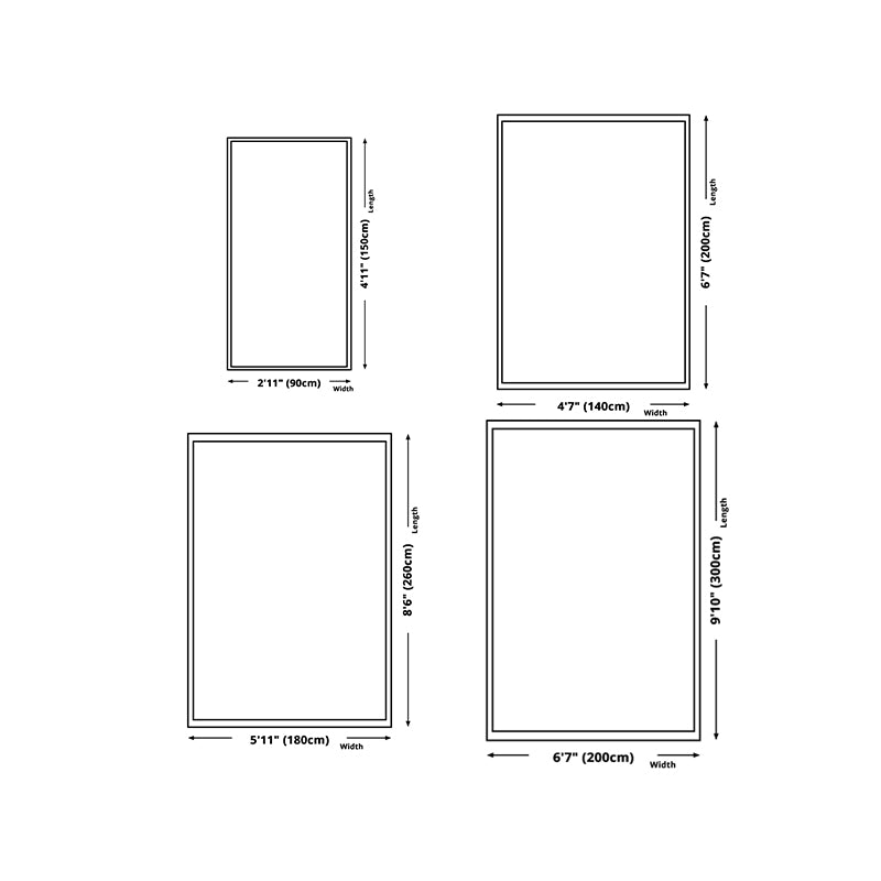 Boho-Chic Area Carpet Multicolor Indoor Rug Washable Polyester Carpet for Living Room