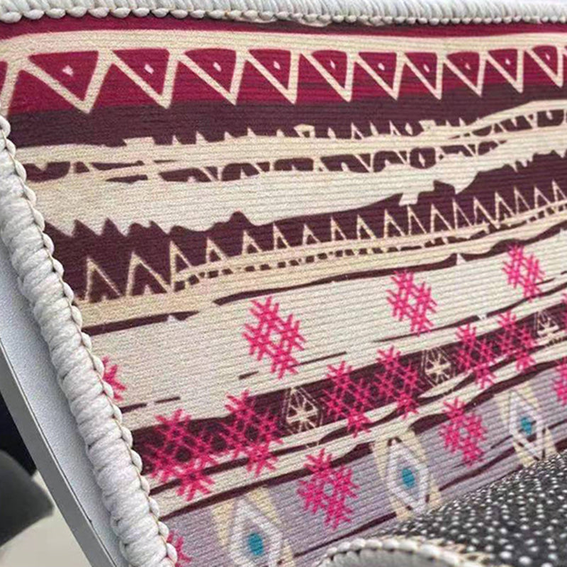 Simplicity Geometry Print Carpet Polyester Area Rug Non-Slip Backing Rug for Living Room