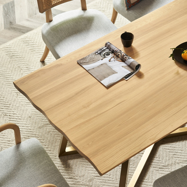 Modern Furniture Set 1/4/7 Pieces Rectangle Table Set with Solid Wood Dining Chairs