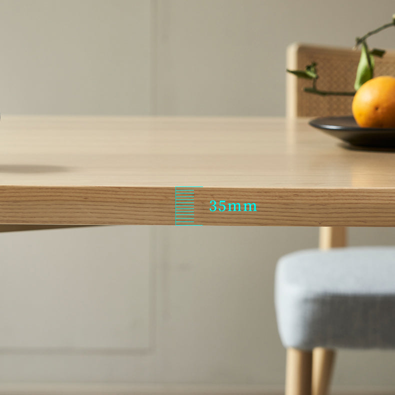 Modern Furniture Set 1/4/7 Pieces Rectangle Table Set with Solid Wood Dining Chairs