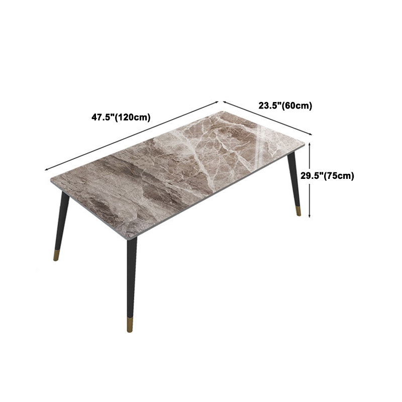 Glam Style Sintered Stone Dining Set Rectangle 1/5/6/7 Pieces Dining Set for Dining Areas