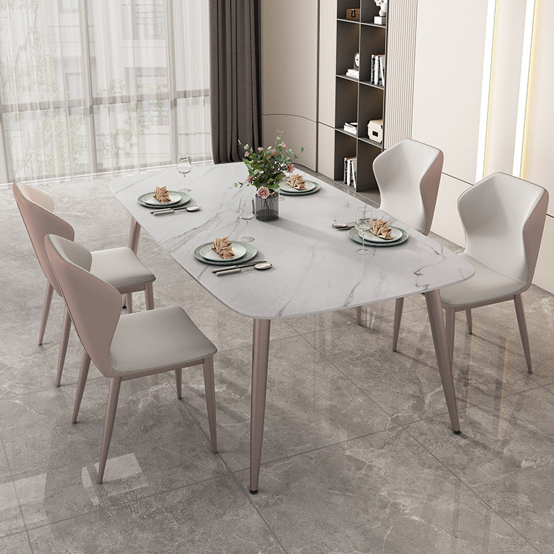 Modern Sintered Stone Dining Set Rectangle 1/2/5/7 Pieces Dining Room Table Set