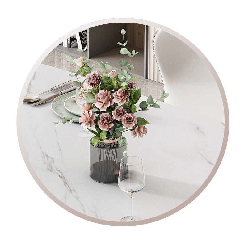 Modern Sintered Stone Dining Set Rectangle 1/2/5/7 Pieces Dining Room Table Set