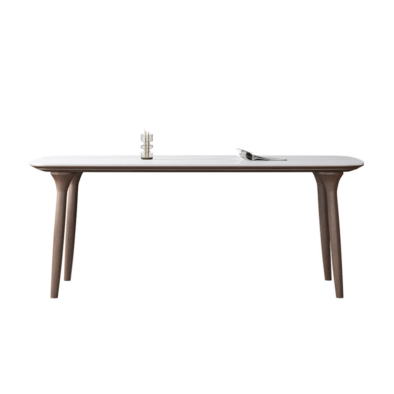 Modern Sintered Stone Top Dining Set Rectangle 1/3/4/5/7 Pieces wooden Table Set